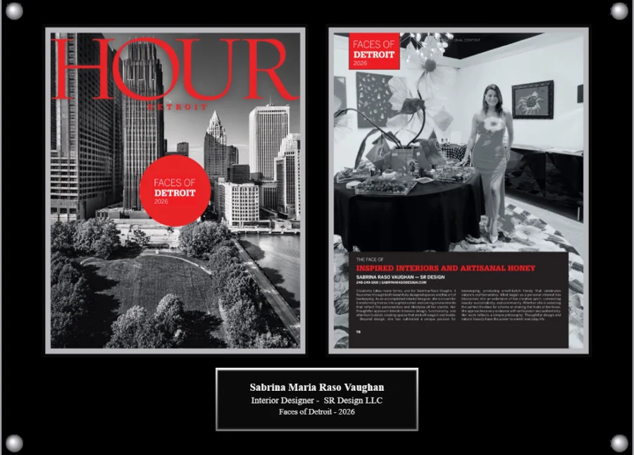 Faces Of plaque pairing a magazine cover with the honoree’s feature page